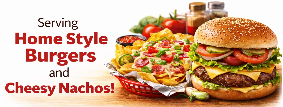 Little Chickies Burger and Nachos