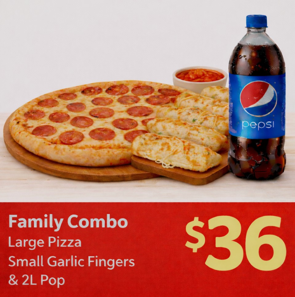 X-Large Pizza & 2L Pop Special